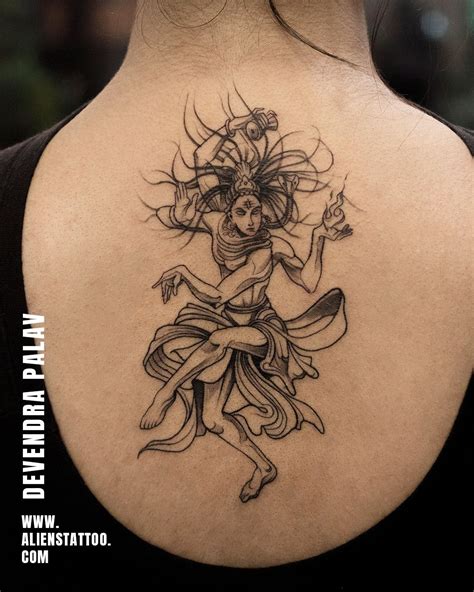 Beautifully executed lineart Nataraja Tattoo by Devendra Palav at ...