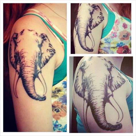 elephant head tattoo by dayblush on DeviantArt