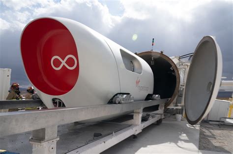 The first ride with human passengers of Hyperloop, the supersonic train ...