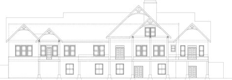 Pepperwood In-law suite Ranch House Plan - Rear- Archival Designs Tudor House Plans, Craftsman ...