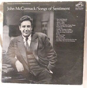 John McCormack / Songs Of Sentiment *MONO* VINYL LP (VG playtstd) Irish tenor | eBay