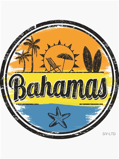 "Bahamas Travel Destination Stamp" Sticker for Sale by DV-LTD | Redbubble