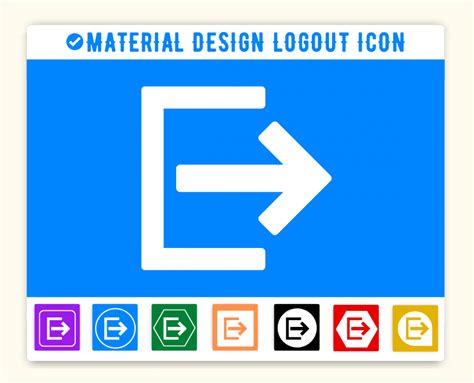 Logout Icon Png Blue