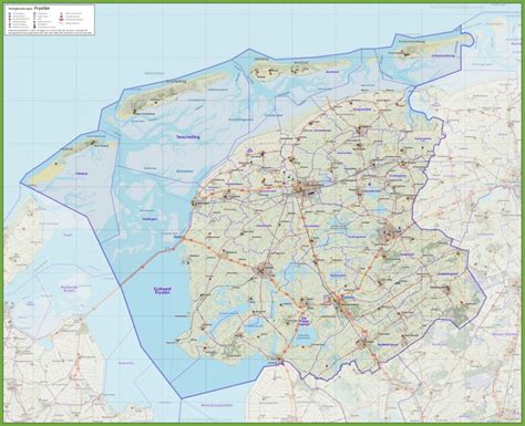 Friesland road map - Ontheworldmap.com