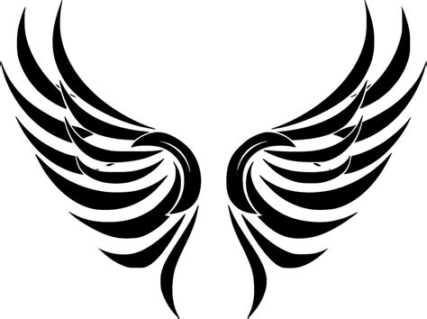 Angel Wings - Black and White Isolated Icon - Vector illustration ...