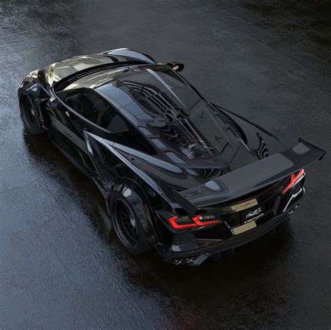 Widebody C8 Corvette "Bad Black" Looks Super-Sleek, Ready To Be Built - autoevolution