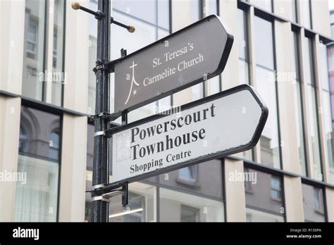 Powerscourt Townhouse Shopping Centre Sign, Dublin; Ireland Stock Photo ...