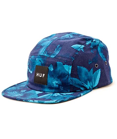 HUF Navy Floral 5 Panel Hat | Zumiez