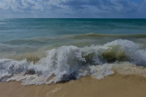 Ocean Waves Background Painting Free Stock Photo - Public Domain Pictures