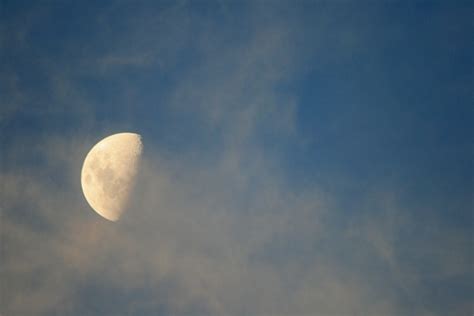 Half Moon And Cloudy Mist Free Stock Photo - Public Domain Pictures