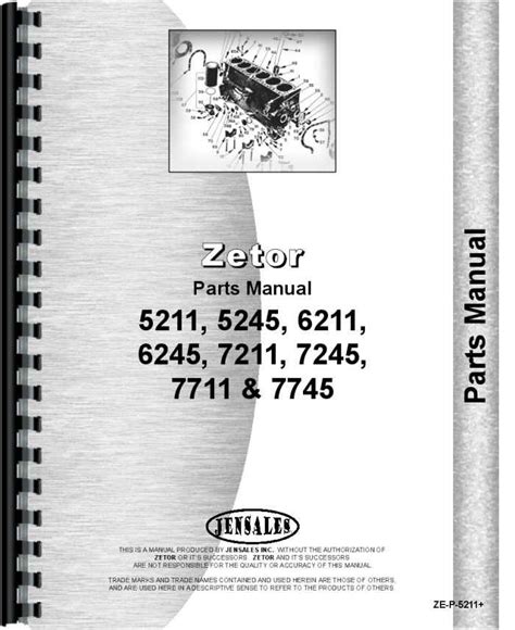 Zetor 7245 Tractor Parts Manual