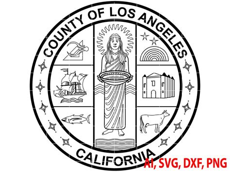 Seal of Los Angeles County, California, Badge, Logo, Seal, Custom, Ai ...