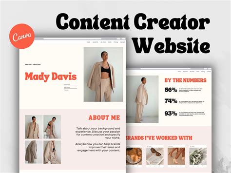 UGC Portfolio Canva Website Template Content Creator Template User ...