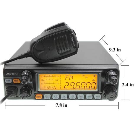 AnyTone 10 Meter Radio AT-5555N, Mobile Rig with SSB/FM/AM/PA Mode for Truck- Buy Online in ...