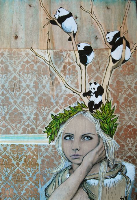 Vegetational Thought - ink, watercolour, pencil, spray paint (Art by ...