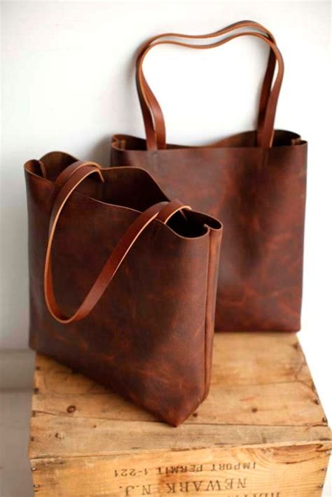 Brown Leather Tote Bag brown leather bag Brown Leather