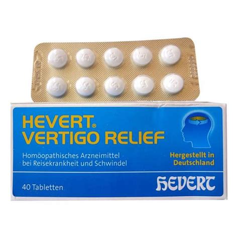 Hevert Germany Vertigo Relief Tablets, Homeopathy for Vertigo