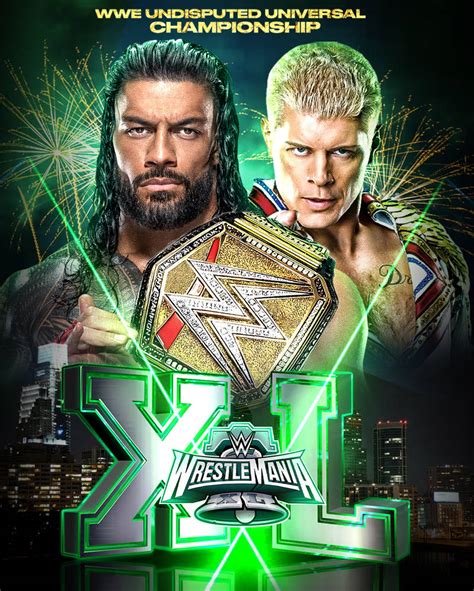 Wrestlemania 40 - Roman Reigns (c) vs Cody Rhodes by WWGFX on DeviantArt