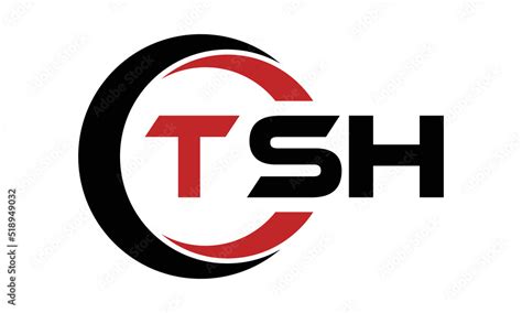 TSH three letter swoosh logo design vector template | monogram logo | abstract logo | wordmark ...