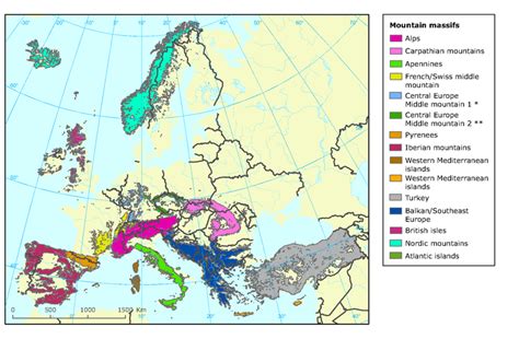 Mountain massifs - eps file