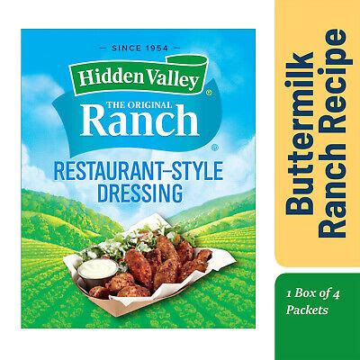 Hidden Valley Buttermilk Ranch Dressing Seasoning 4 Packets Restaurant ...