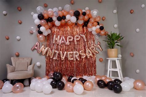 Surprise your loved one with this gorgeous Rosegold Anniversary Decor | Delhi NCR