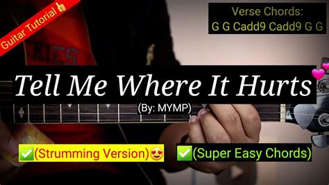 Tell Me Where It Hurts - MYMP (Strumming Version) | (Super Easy Chords) | Guitar Tutorial - YouTube