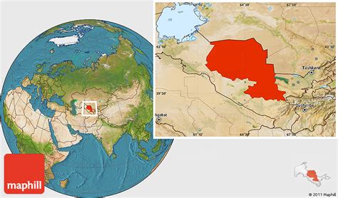 Satellite Location Map of Samarkand