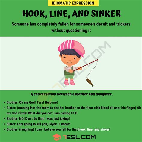 Hook, Line, And Sinker Meaning, Origin and Examples • 7ESL