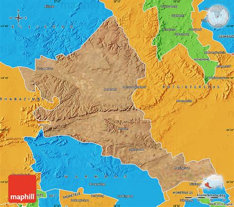 Satellite Map of WATERBERG, political outside