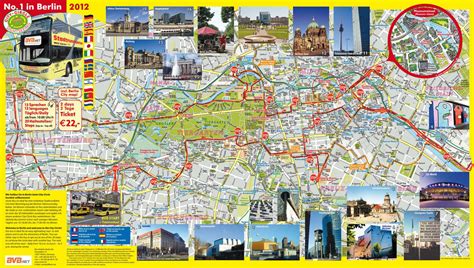 Map of Berlin tourist attractions, sightseeing & tourist tour