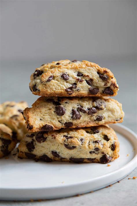 Chocolate Chip Scones (The Little Epicurean) | Scones, Scones ingredients, Chocolate chip