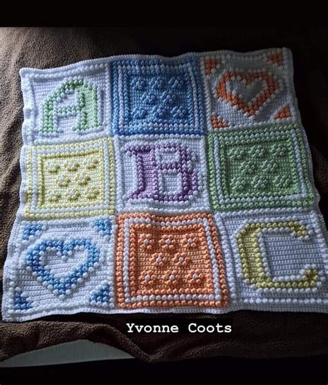 ABC Pattern for Crocheted Blanket - Etsy