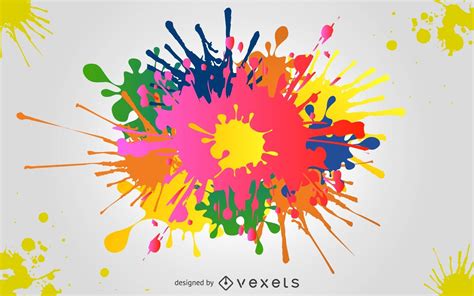 Colorful Paint Splash Background Vector Download