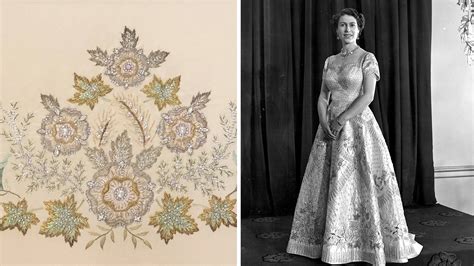 Coronation of Queen Elizabeth is remembered as rare, 'exquisite' cutting from dress goes up for ...