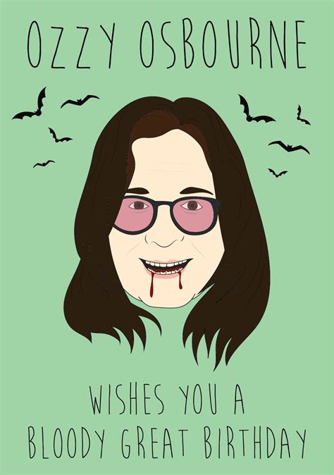 Ozzy Osbourne Birthday Card - Etsy