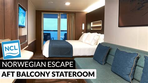 Norwegian Escape | Aft-Facing Balcony Stateroom B1 Full Tour & Review ...