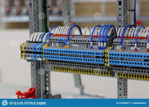 Connecting through-pass Electrical Terminals Stock Image - Image of ...