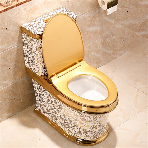 Gold Pattern Toilet - Royal Toiletry Global