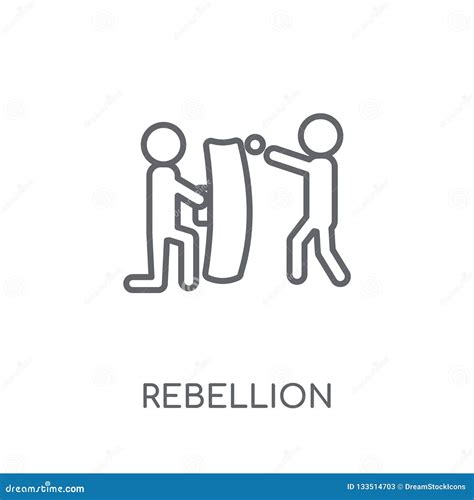 Rebellion Linear Icon. Modern Outline Rebellion Logo Concept on Stock Vector - Illustration of ...