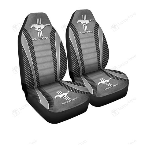 MUSTANG- CAR SEAT COVER (SET OF 2) VER1 (GREY) – Fashionspicex Shop