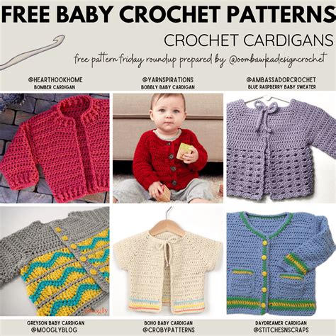 Free Crochet Baby Cardigan Patterns • Oombawka Design Crochet