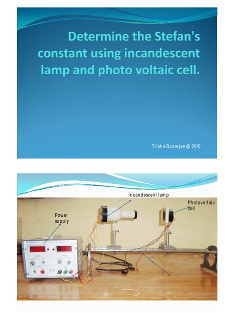 Stefan's Constant | PDF | Incandescent Light Bulb | Solar Cell