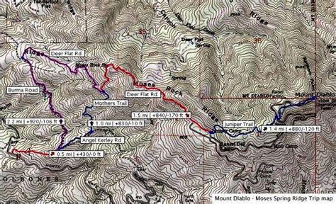 Hiking map to Mount Diablo... : Photos, Diagrams & Topos : SummitPost