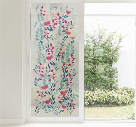 Flowers window decal - TenStickers