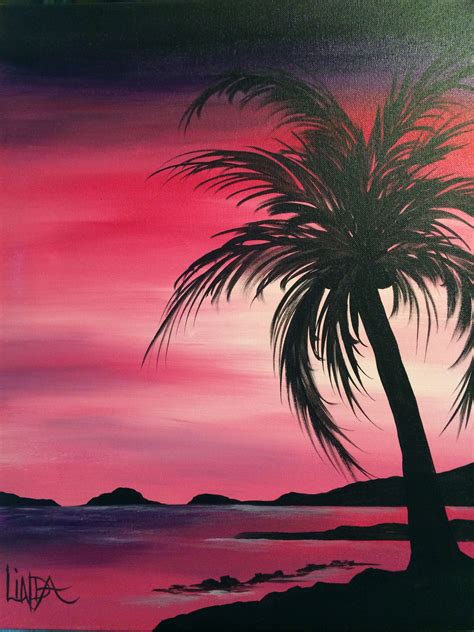 Tropical Palm Tree | Canvas painting projects, Tree painting, Palm trees painting