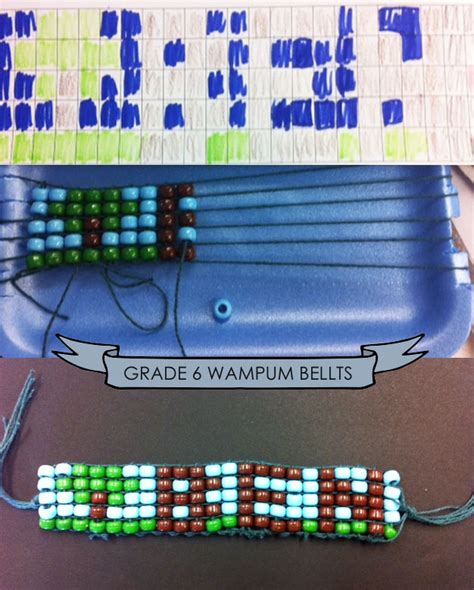 artisan des arts: Wampum belts - grade 6 (part 1)