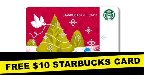 Free $10 Starbucks gift card