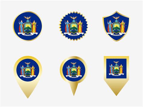 Vector flag set of New York, US state 22822658 Vector Art at Vecteezy