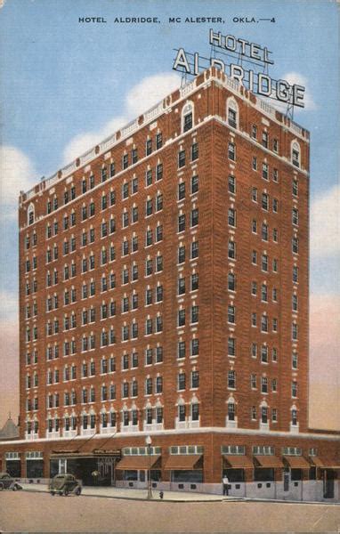 Hotel Aldridge McAlester, OK Postcard